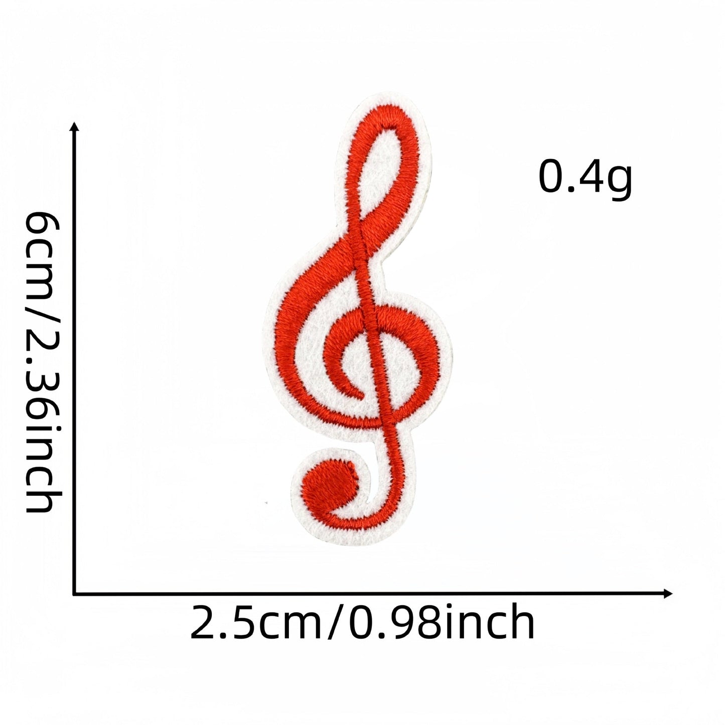 colorful music note embroidered patches iron on