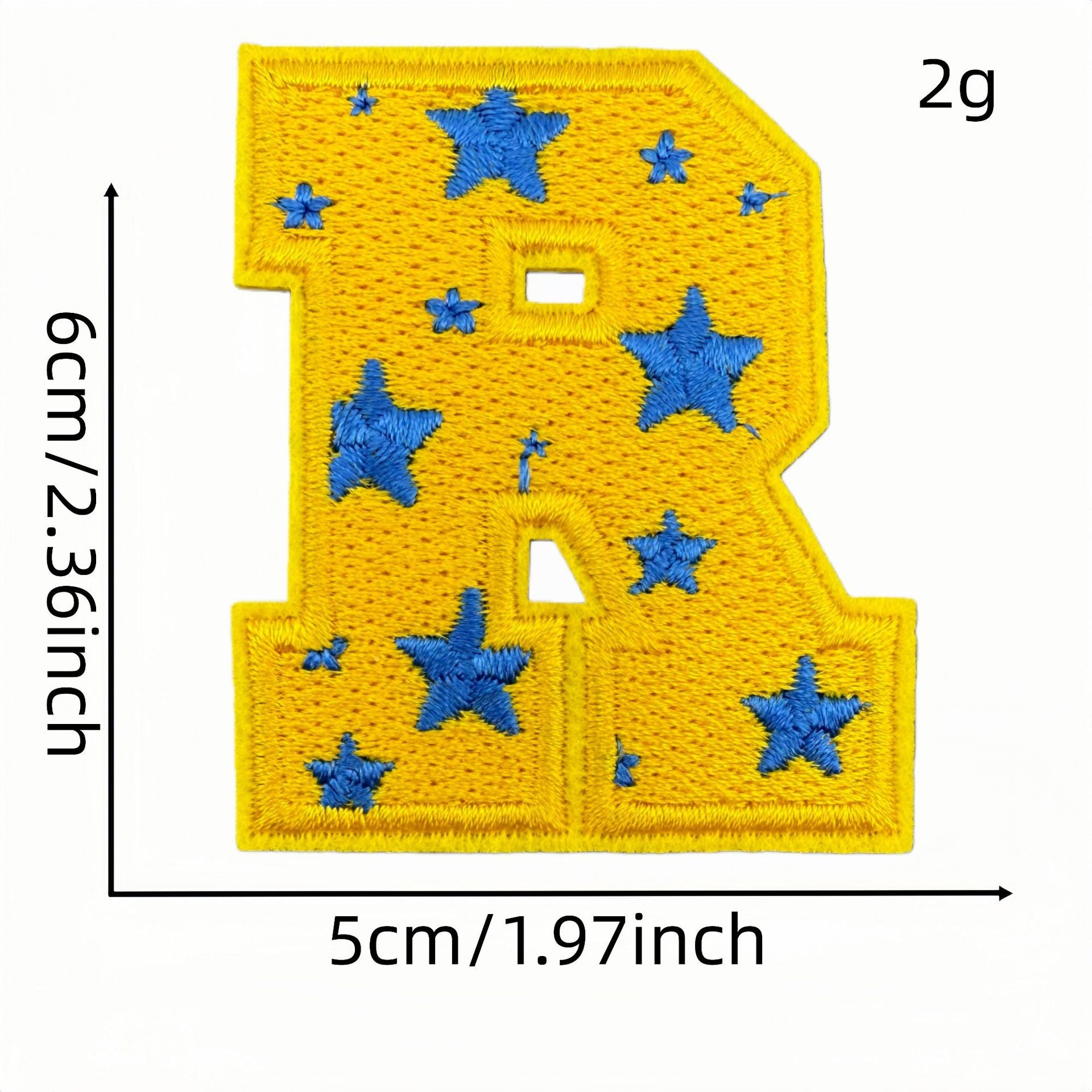 26 letter embroidered patches polka dot pattern A to Z iron on