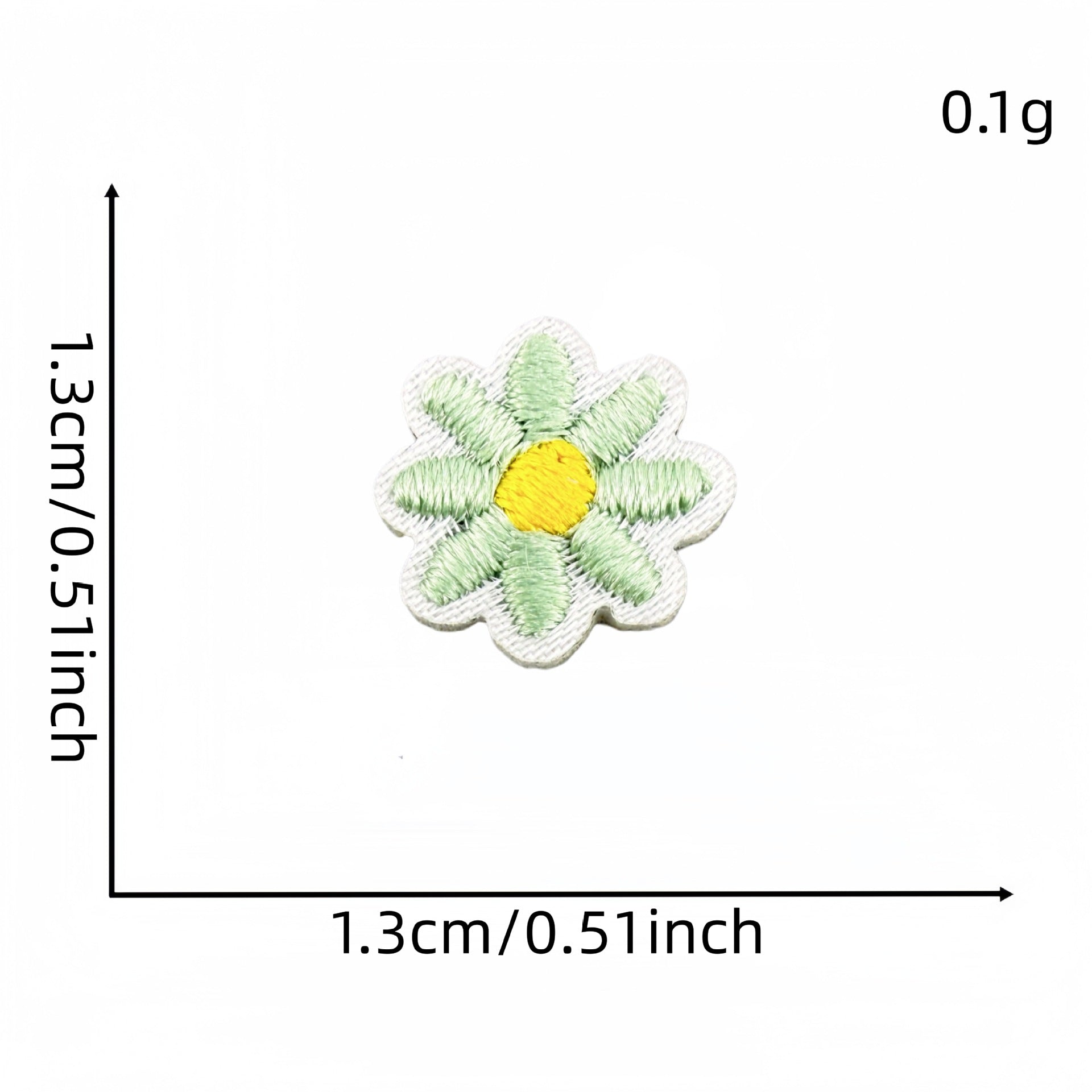 daisy flower embroidered patches multicolor floral set iron on