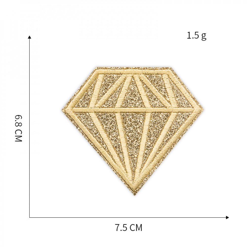 colorful diamond embroidered patches iron on