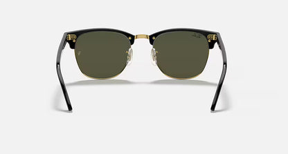2026 Lunettes de Soleil Ray-Ban Clubmaster Monture Noire / Verres Verts - RB3016 W0365 49-21
