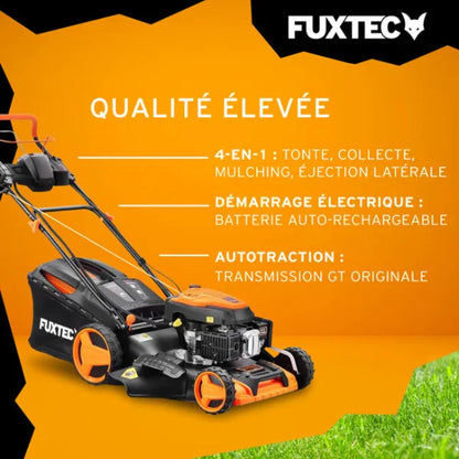 Tondeuse thermique autotracte  dmarrage lectrique,196 cm,51 cm - 6 CV,60 L. -
