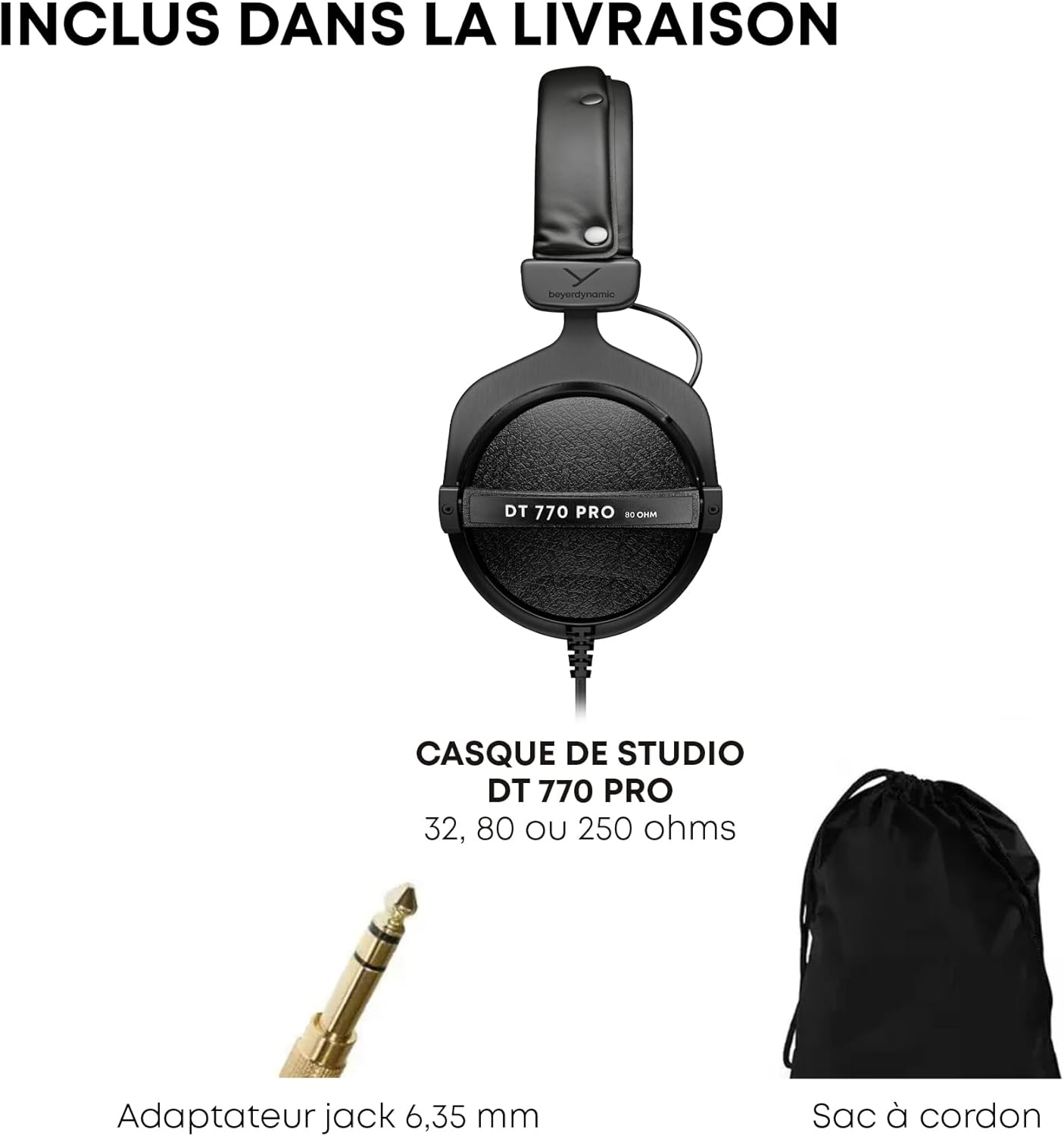 2026 beyerdynamic DT 770 PRO 80 Ohm – Casque Studio Fermé Professionnel avec Isolation Sonore et Confort Supra-Auriculaire – Édition Limitée