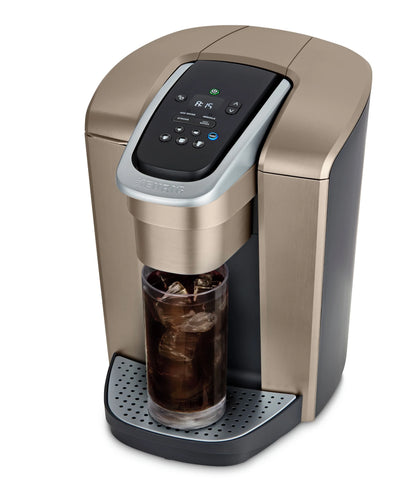 2026 Keurig K-Elite – Machine à Café à Dosettes K-Cup à Portion Unique, Finition Brossée Slate, Programmable pour Café Chaud et Glacé