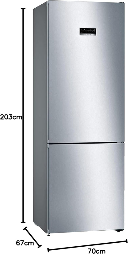 2026 Bosch KGN49XLEA Série 4 – Réfrigérateur Combiné XXL, MultiAirflow, Tiroir VitaFresh, Édition Limitée Inox