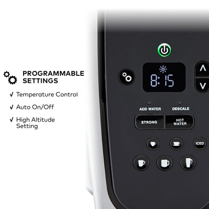 2026 Keurig K-Elite – Machine à Café à Dosettes K-Cup à Portion Unique, Finition Brossée Slate, Programmable pour Café Chaud et Glacé