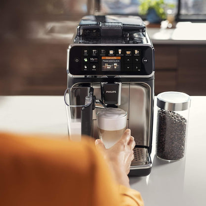 Philips Série 5400 Machine Expresso - Café à Grain - LatteGo Mousseur à Lait, 12 Spécialités de Café, Affichage Intuitif, 4 Profils Utilisateur, Noir (EP5441/50)