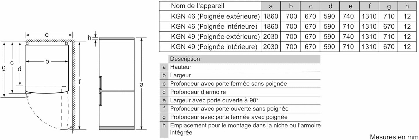2026 Bosch KGN49XLEA Série 4 – Réfrigérateur Combiné XXL, MultiAirflow, Tiroir VitaFresh, Édition Limitée Inox