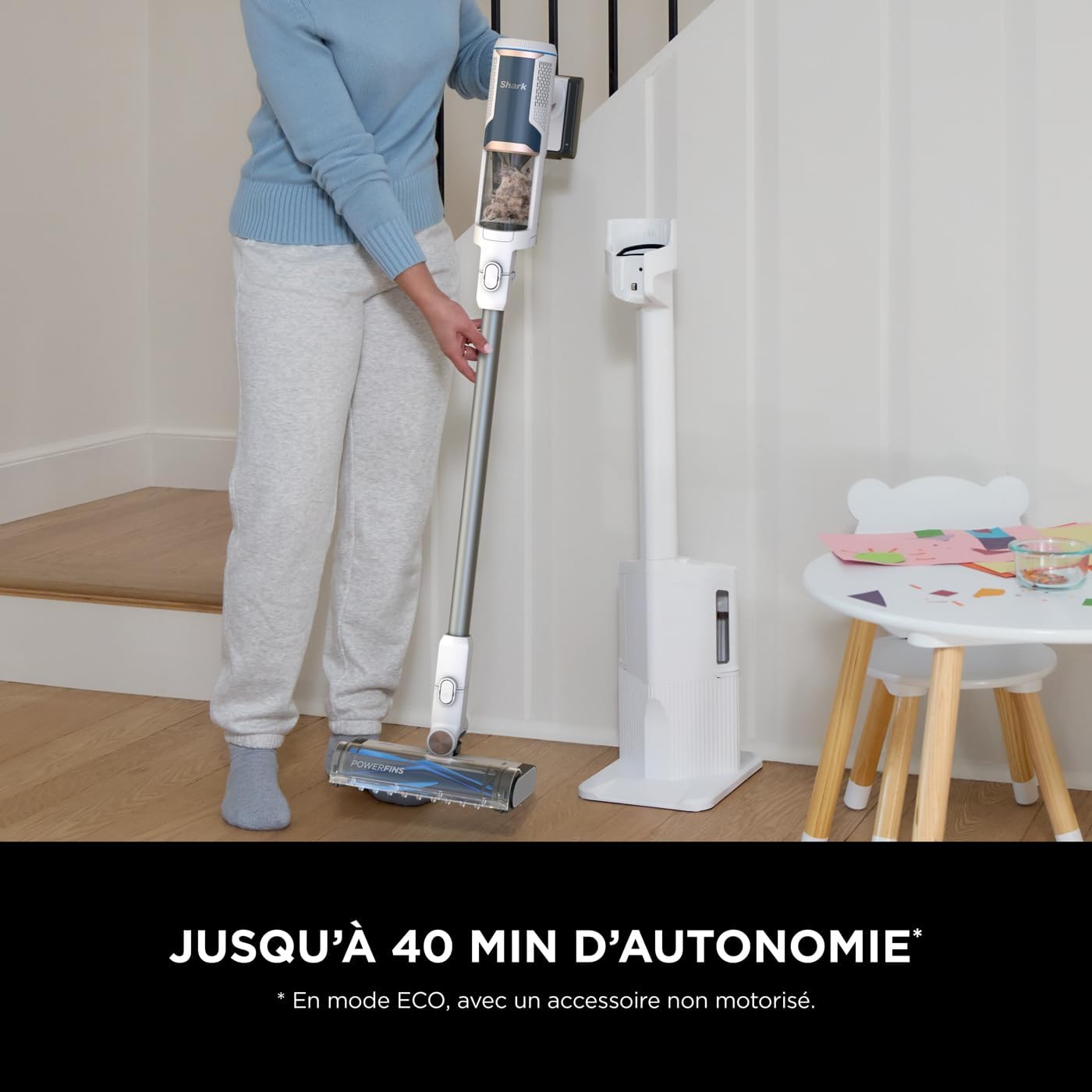 Shark Detect Clean & Empty IW3612AMZEU, Aspirateur sans Fil, Blanc, 240 W, 2 liters