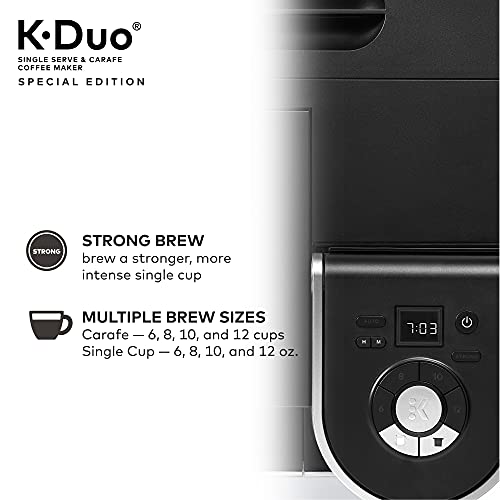 2026 Keurig K-Duo Édition Spéciale – Machine à Café Tasse & Carafe, Finition Argentée, Brassage Fort, Édition Limitée