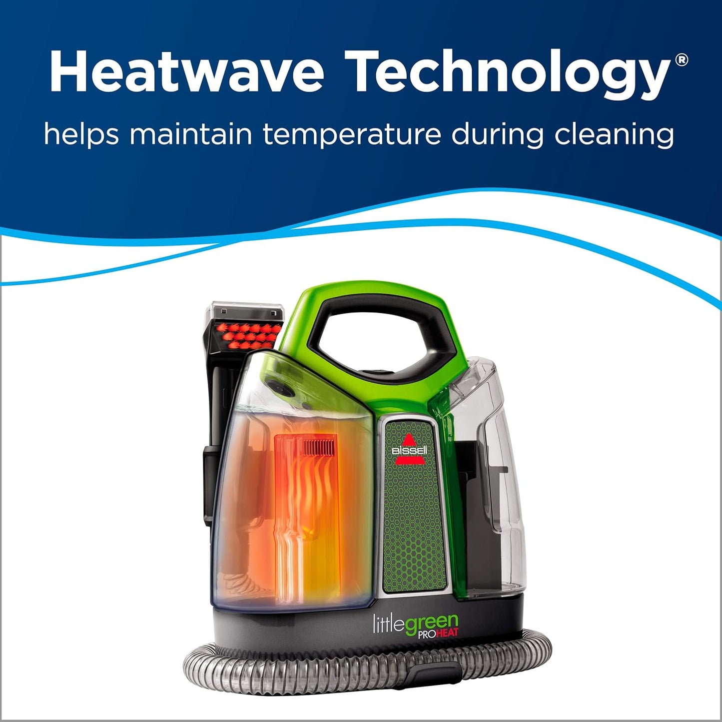 2026 BISSELL Little Green Proheat 2513E – Nettoyeur Portable Chauffant, Détachant Tapis & Tissus, Performance Pro, Édition Limitée