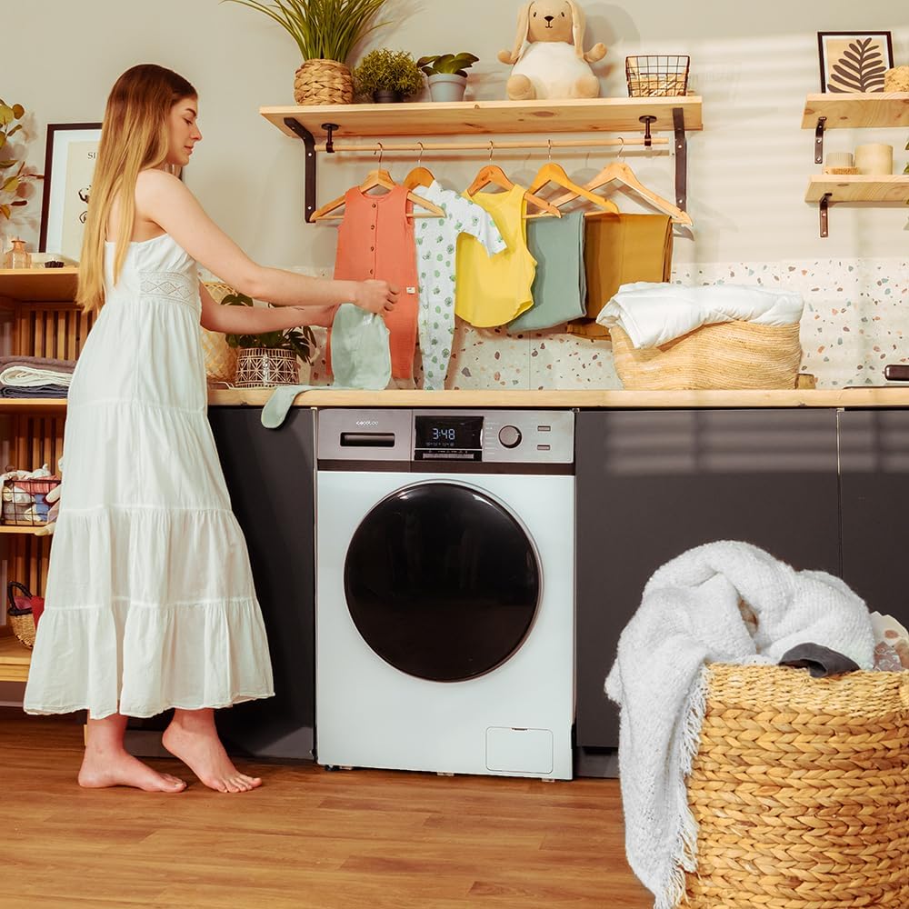 Cecotec Lave-Linge 9Kg Chargement Frontal Bolero Dresscode 9410 Inverter A. 1900W, 1400 tr/min Réglable, 16 Programmes, Faible Consommation d'Énergie, Vapeur, Stérilisation du Linge