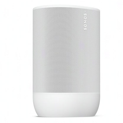 2026 Sonos Move 2 – Enceinte Portable Intelligente Blanche avec Batterie 24 Heures, Bluetooth et Wi-Fi, Résistante à l’Eau, Son Stéréo Puissant et Commande Vocale