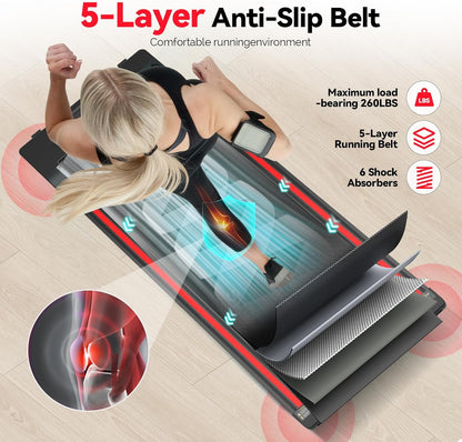 2026 Sperax Tapis de Marche Vibrant avec Application, Tapis de Course 3 en 1 Sous Bureau, 2,5HP Faible Bruit, Tapis de Marche avec Télécommande, Tapis de Course Portable pour Bureau à Domicile