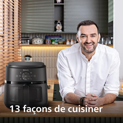 2026 Friteuse à air Philips série 3000 7,2 L, fenêtre de cuisson, friteuse 16 en 1