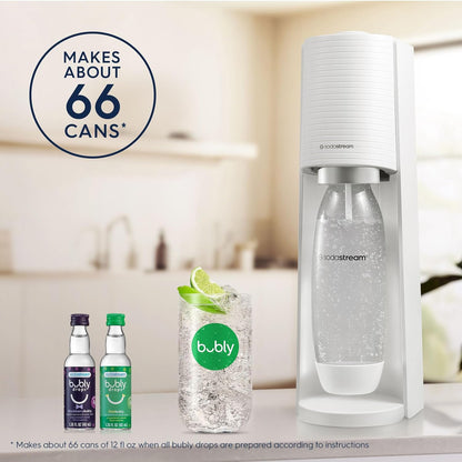 2026 SodaStream Terra Machine à Eau Pétillante Bundle (Noir), avec CO2, Bouteilles Compatibles Lave-Vaisselle et Arômes Bubly Drops