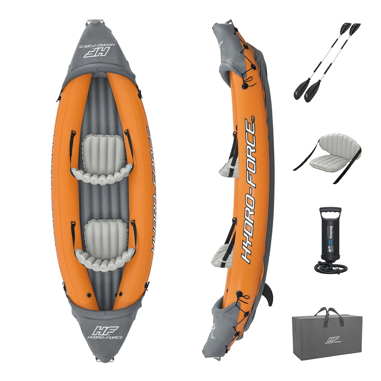 Kayak gonflable Bestway Hydro Force Lite Rapid X2 - Pack sports nautiques de plein air