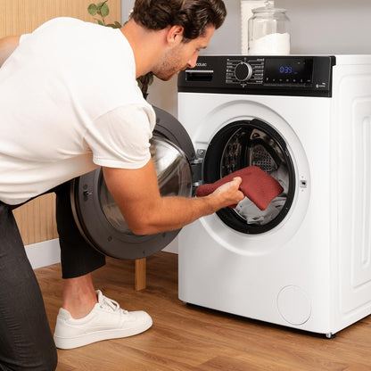 Cecotec Lave-linge 10Kg Bolero DressCode 10610 Inverter Steel A. Chargement Frontale, 1400 RPM, Steam Max, Motor Inverter Plus, 15 Programmes, OnSmart, Stop&Go, Caoutchouc Antibactérien, Drum Clean