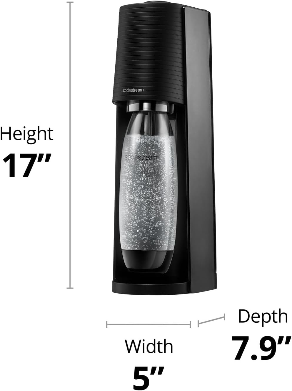 2026 SodaStream Terra Machine à Eau Pétillante Bundle (Noir), avec CO2, Bouteilles Compatibles Lave-Vaisselle et Arômes Bubly Drops