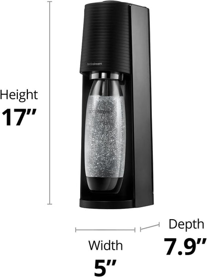 2026 SodaStream Terra Machine à Eau Pétillante Bundle (Noir), avec CO2, Bouteilles Compatibles Lave-Vaisselle et Arômes Bubly Drops