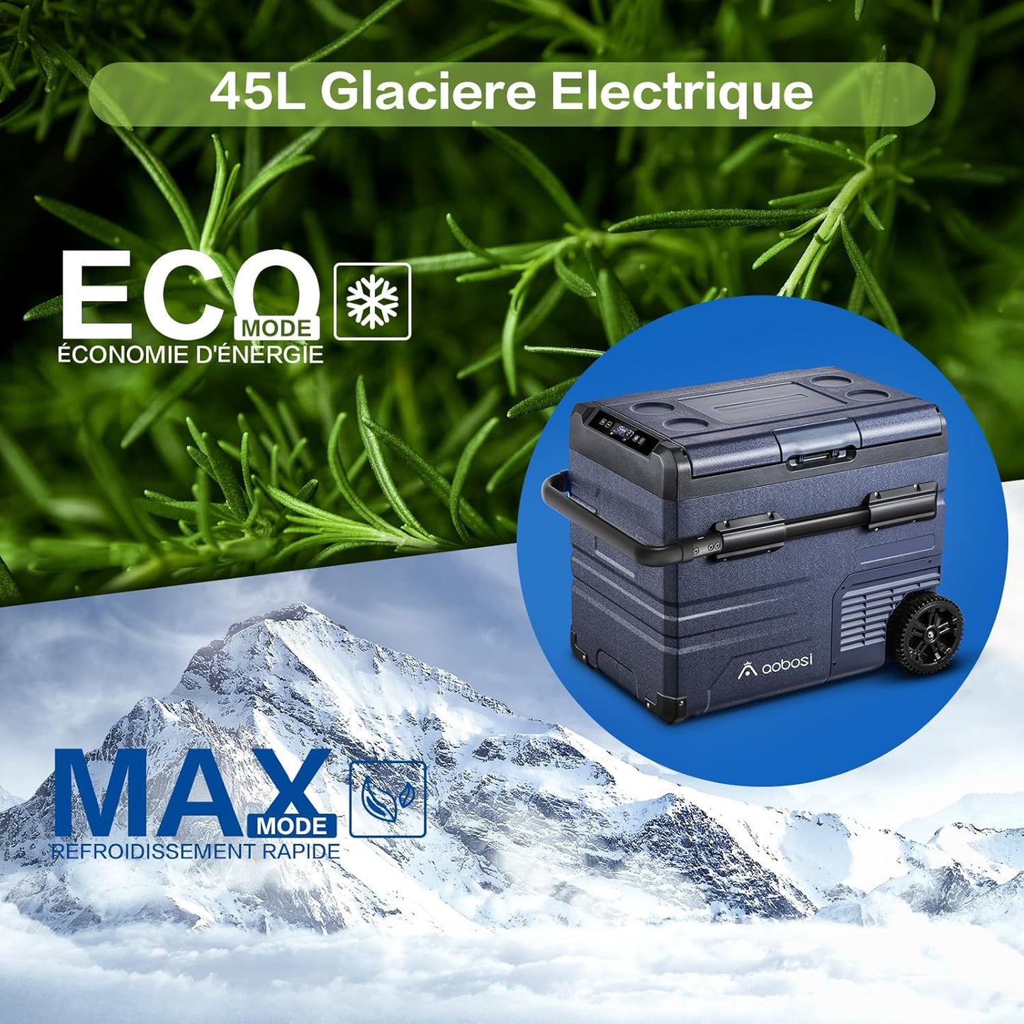 115L Glaciere Electrique Double Zone,Glaciere a Compression WiFi APP,12 V/24 V et 100-240 V Frigo Camping,-20 ℃ à 20 ℃,pour Voiture,Camion,Bateau,Camping,Car,Caravanes,Voyageant,Maison