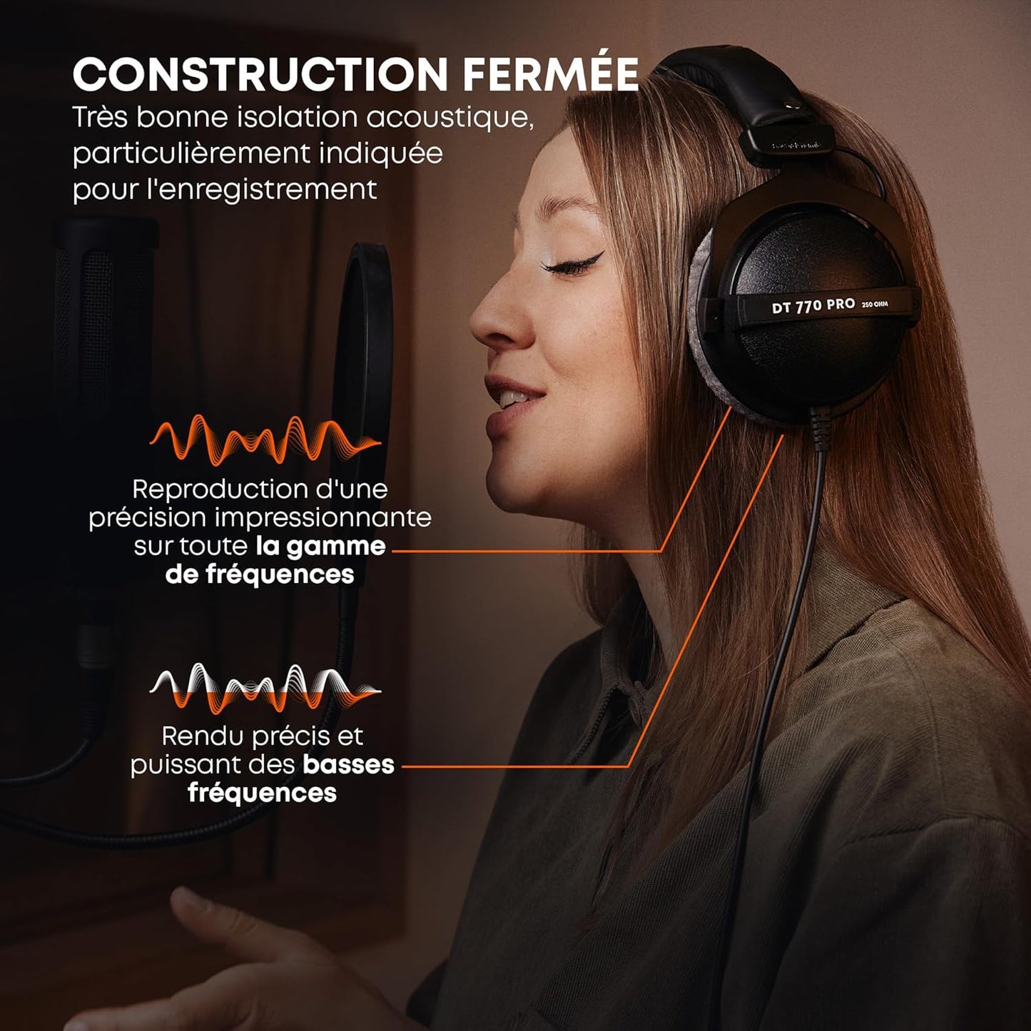 2026 beyerdynamic DT 770 PRO 80 Ohm – Casque Studio Fermé Professionnel avec Isolation Sonore et Confort Supra-Auriculaire – Édition Limitée