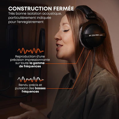 2026 beyerdynamic DT 770 PRO 80 Ohm – Casque Studio Fermé Professionnel avec Isolation Sonore et Confort Supra-Auriculaire – Édition Limitée