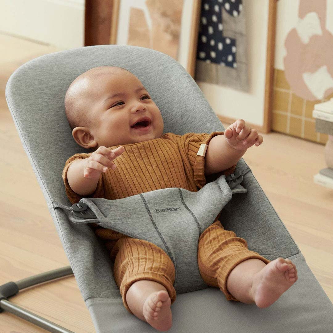 2026 BabyBjorn Bouncer Bliss - Jersey 3D - Gris Clair