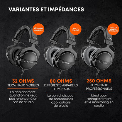 2026 beyerdynamic DT 770 PRO 80 Ohm – Casque Studio Fermé Professionnel avec Isolation Sonore et Confort Supra-Auriculaire – Édition Limitée