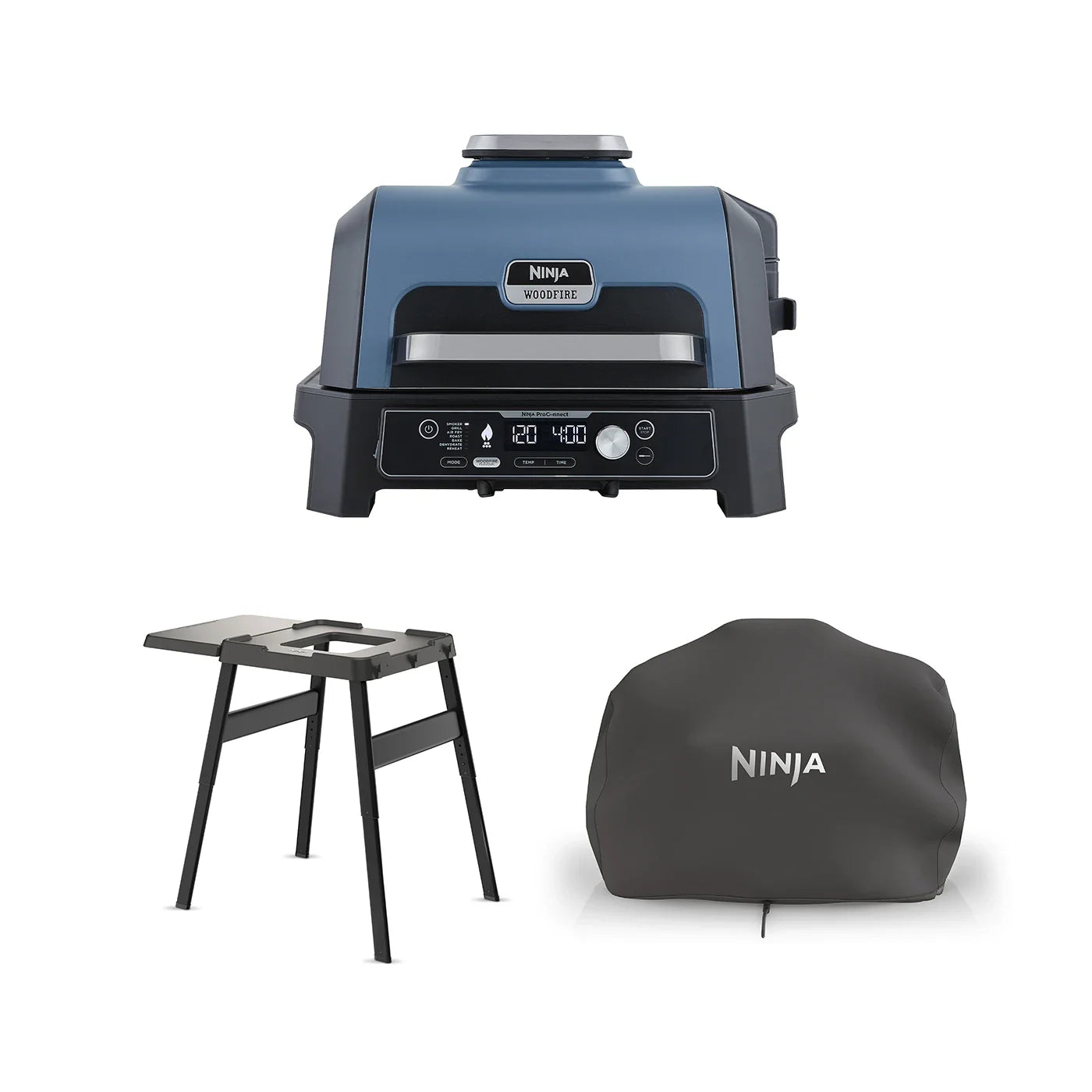2026 Ninja Woodfire Pro Connect XL Barbecue et Fumoir Électrique avec Support et Housse