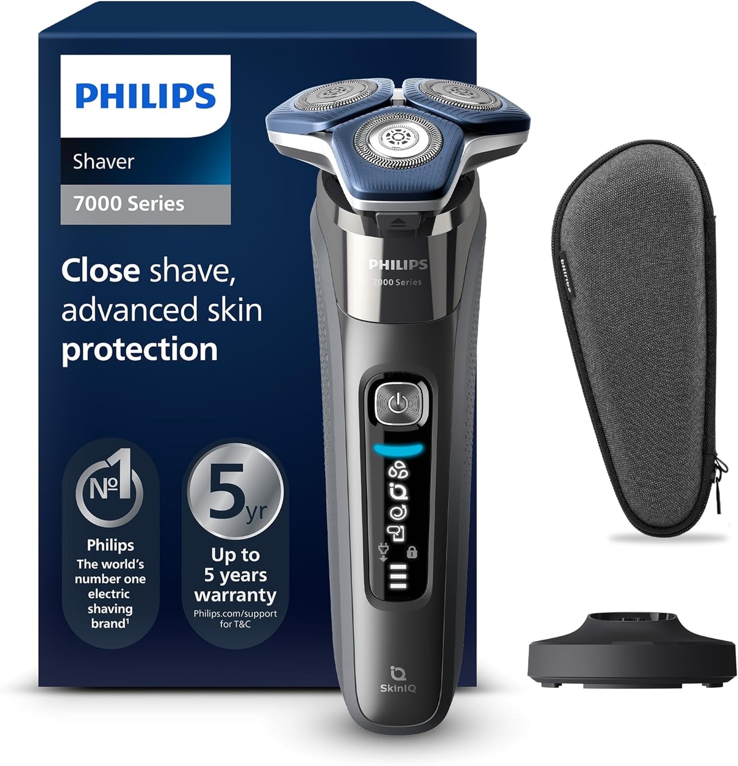 2026 Philips Shaver Series 7000, rasoir électrique eau et poussière (Modèle S7887/35)