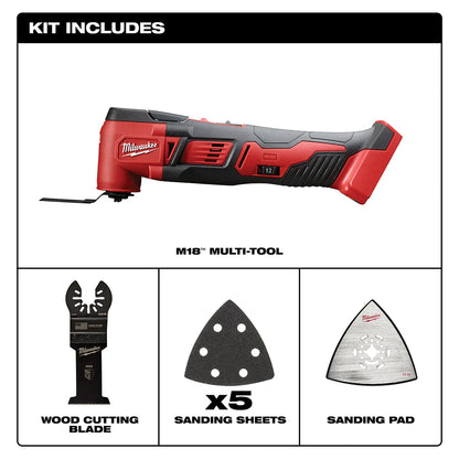 2026 Outil Multifonction Sans Fil Milwaukee M18 18V (2626-20) avec Adaptateur – Sans Batterie