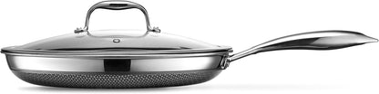 2026 Poêle HexClad Hybrid Antiadhésive 8 Pouces, Poignée Reste-Froide, Compatible Lave-Vaisselle, Résistante au Four jusqu’à 482°C, Compatible Induction et Tous Types de Plaques de Cuisson