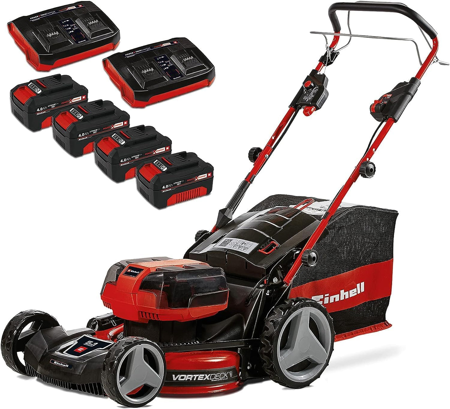 2026 Einhell Professional GP-CM 36/47 S HW – Tondeuse Gazon Sans Fil 36V, Autotractée, Moteur Sans Charbon, Édition Limitée avec 4 Batteries 4,0Ah