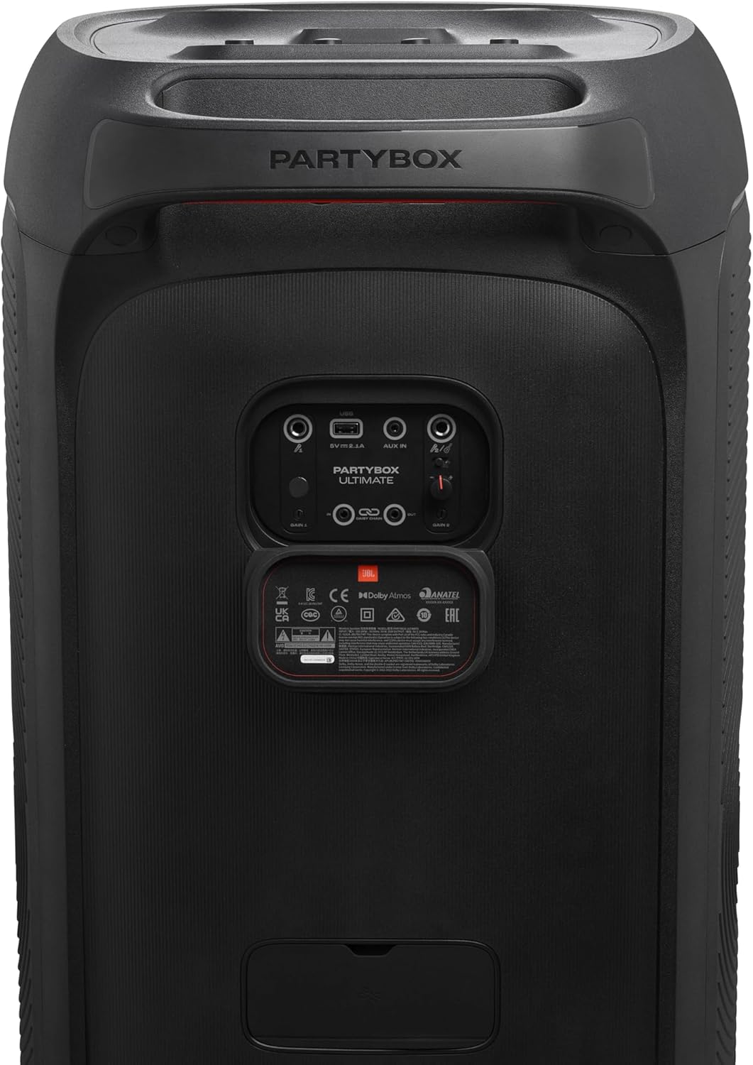 PartyBox Club 120,Enceinte portable de soirée,poignée pliable ergonomique,jeu de lumières,12 heures d'autonomie,résistante aux éclaboussures IPX4,noir,Prise européenne (Type C) -