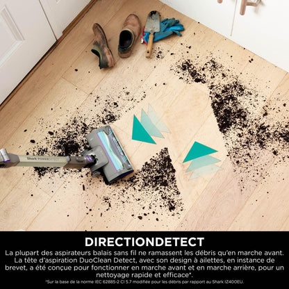 Shark Detect Clean & Empty IW3612AMZEU, Aspirateur sans Fil, Blanc, 240 W, 2 liters