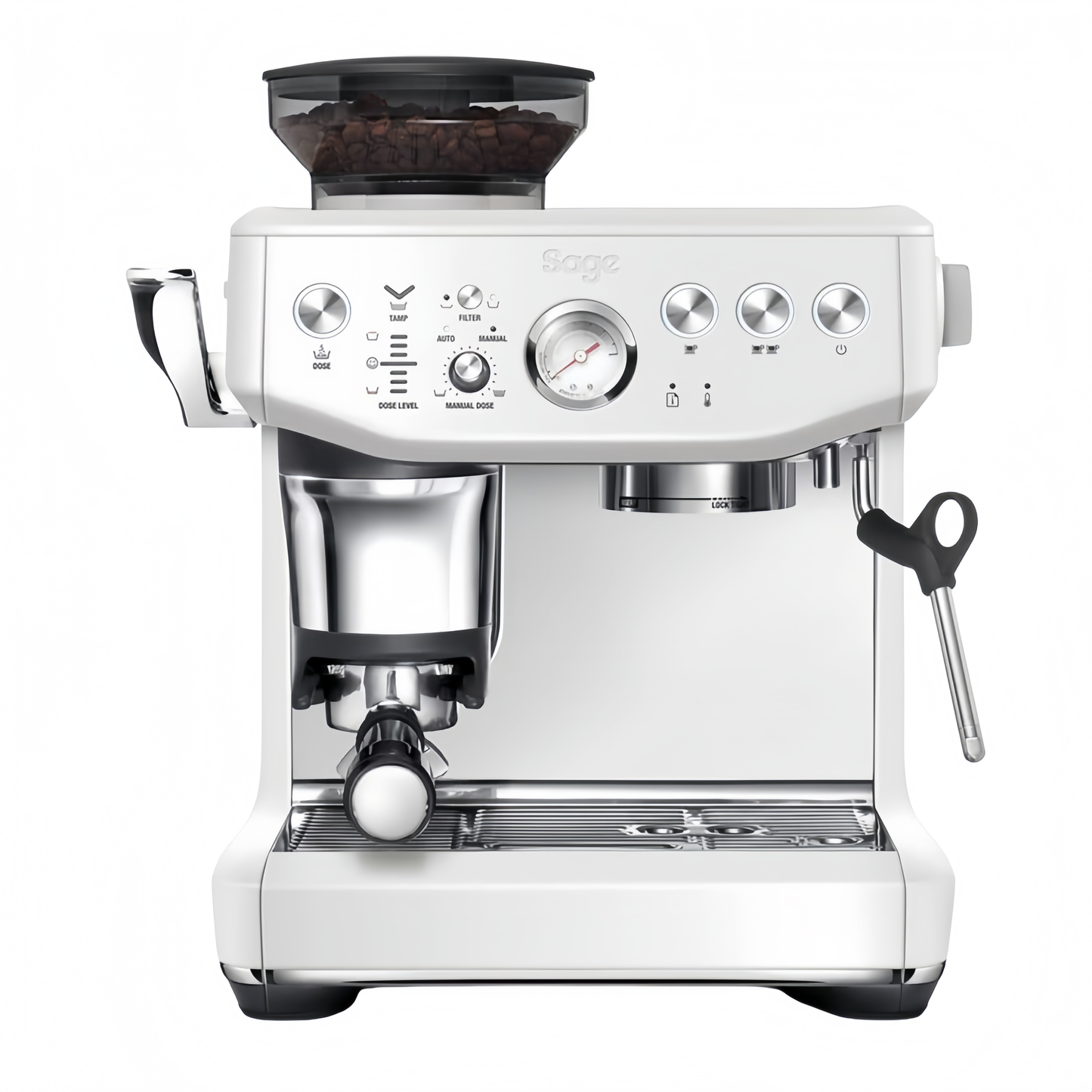 2026 Machine à Café Expresso avec Broyeur Intégré & Mousseur à Lait – Sage Barista Express Impress – Acier Inoxydable Brossé, Expérience Barista à Domicile