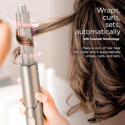 2026 Système de coiffage et de séchage Shark HD430 FlexStyle, sèche-cheveux brosse puissant et multi-styler avec boucleurs Auto-Wrap, brosse plate, brosse ovale et embout concentrateur, coloris Stone
