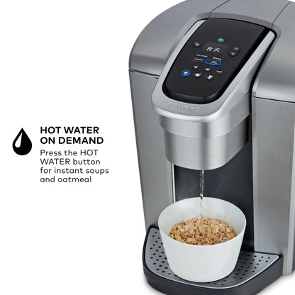 2026 Keurig K-Elite – Machine à Café à Dosettes K-Cup à Portion Unique, Finition Brossée Slate, Programmable pour Café Chaud et Glacé