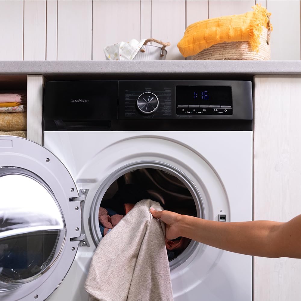 Cecotec Bolero Dresscode 10500 Inverter Steel A. Lave-linge 10 kg Steel, 1400 tr/min, Moteur Inverter Plus, Vapeur, Classe A.