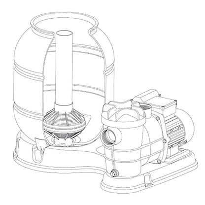 Filtre à sable système de filtration pompe de filtration pompe de piscine 6000 litres par heure 16_0002466