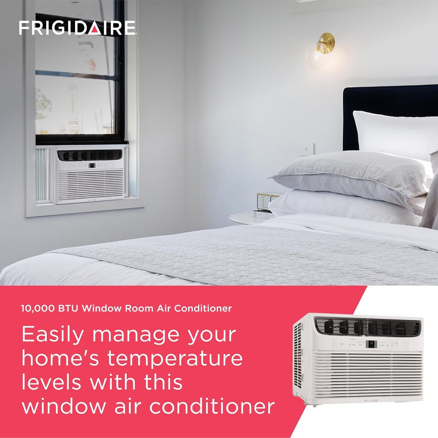 2026 Climatiseur de Fenêtre Frigidaire 5 000 BTU – Refroidissement Efficace jusqu’à 23 m², Fonctionnement Silencieux, Commande Facile