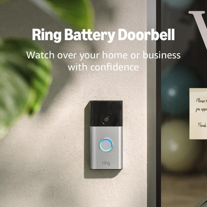 2026 Ring Sonnette Vidéo sur Batterie, Vidéo Plein Pied, Vue en Direct avec Audio Bidirectionnel et Détection de Mouvement (dernier modèle)