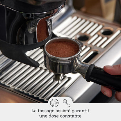 2026 Machine à Café Expresso avec Broyeur Intégré & Mousseur à Lait – Sage Barista Express Impress – Acier Inoxydable Brossé, Expérience Barista à Domicile