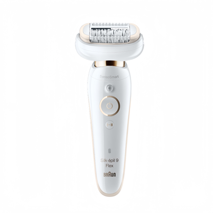 2026 Braun Silk-épil 9 Flex 9-020 - Épilateur pour Femmes, Blanc/Or