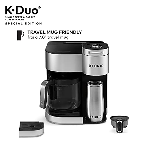 2026 Keurig K-Duo Édition Spéciale – Machine à Café Tasse & Carafe, Finition Argentée, Brassage Fort, Édition Limitée