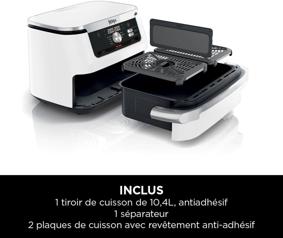 2026 NINJA Foodi AF500EU – Friteuse à Air Chaud FlexDrawer 10,4 L, Double Zone avec Séparateur Amovible, 7 Fonctions de Cuisson – Édition Limitée Haute Performance