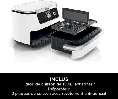 2026 NINJA Foodi AF500EU – Friteuse à Air Chaud FlexDrawer 10,4 L, Double Zone avec Séparateur Amovible, 7 Fonctions de Cuisson – Édition Limitée Haute Performance