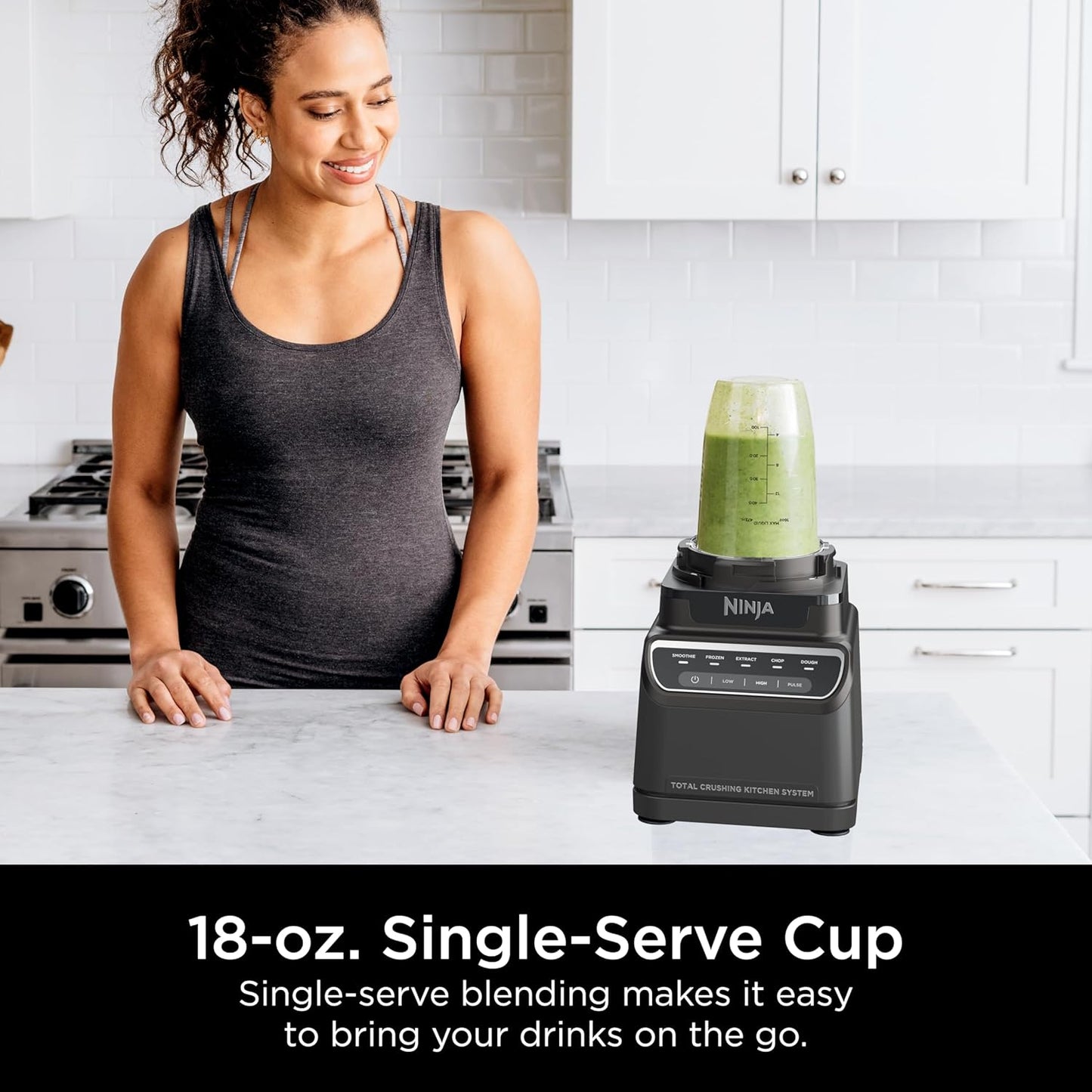 2026 Ninja Mega Kitchen System, 1500W, Blender XL 72 oz et Robot Culinaire 8 Tasses avec (2) Gobelets To-Go 16 oz, Technologie Total Crushing - Smoothies, Glace Pilée, Purées, Pâte & Plus, Noir, BL770