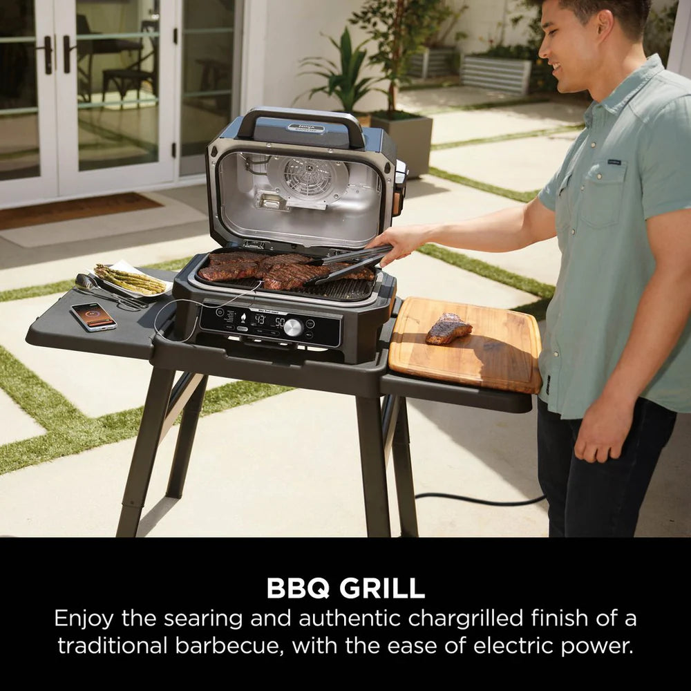 2026 Ninja Woodfire Pro Connect XL Barbecue et Fumoir Électrique avec Support et Housse